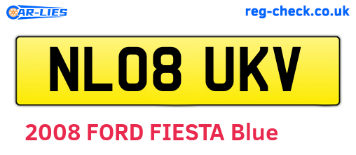 NL08UKV are the vehicle registration plates.