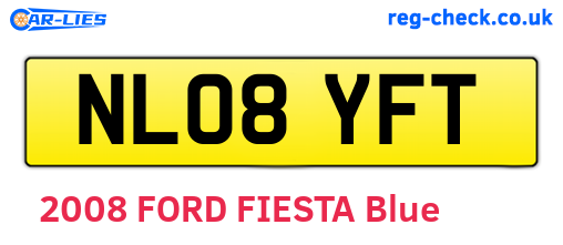 NL08YFT are the vehicle registration plates.