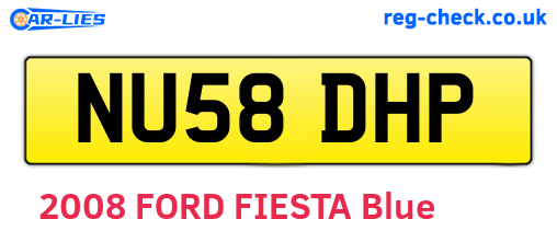 NU58DHP are the vehicle registration plates.