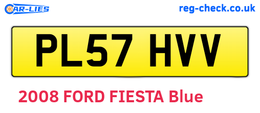 PL57HVV are the vehicle registration plates.