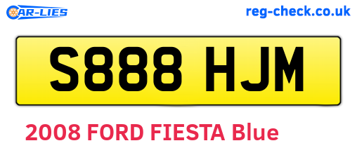 S888HJM are the vehicle registration plates.
