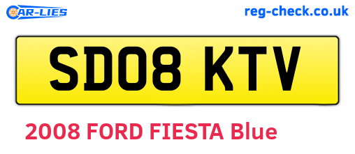 SD08KTV are the vehicle registration plates.