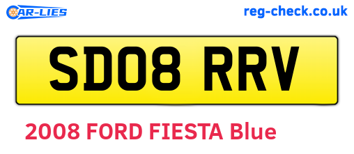 SD08RRV are the vehicle registration plates.