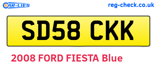 SD58CKK are the vehicle registration plates.