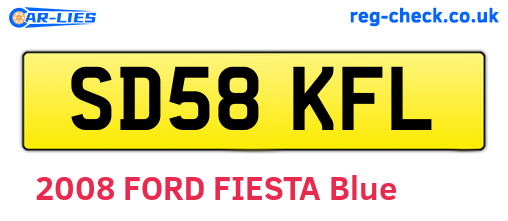 SD58KFL are the vehicle registration plates.