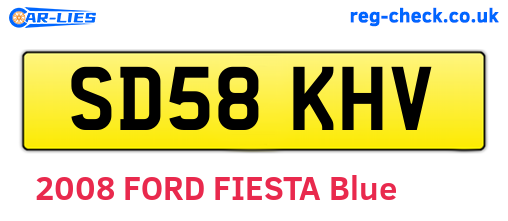 SD58KHV are the vehicle registration plates.