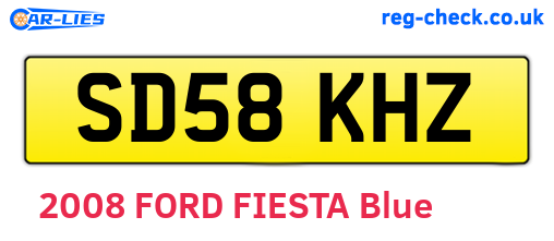 SD58KHZ are the vehicle registration plates.
