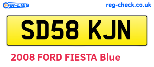 SD58KJN are the vehicle registration plates.