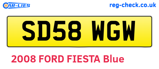 SD58WGW are the vehicle registration plates.