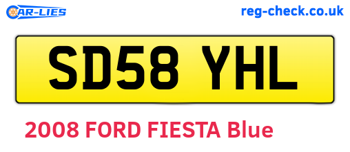 SD58YHL are the vehicle registration plates.