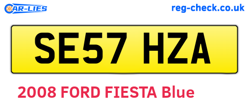 SE57HZA are the vehicle registration plates.
