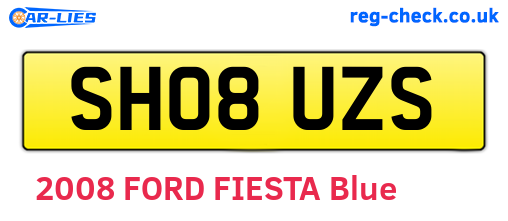 SH08UZS are the vehicle registration plates.