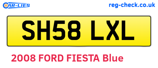 SH58LXL are the vehicle registration plates.