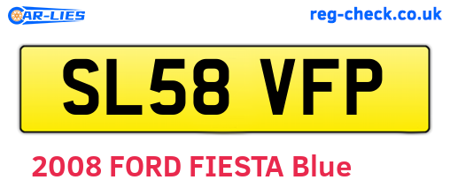 SL58VFP are the vehicle registration plates.
