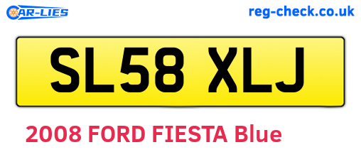 SL58XLJ are the vehicle registration plates.