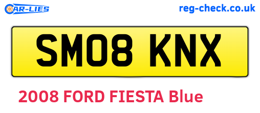 SM08KNX are the vehicle registration plates.