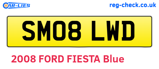 SM08LWD are the vehicle registration plates.
