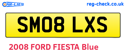 SM08LXS are the vehicle registration plates.