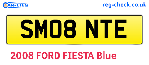SM08NTE are the vehicle registration plates.
