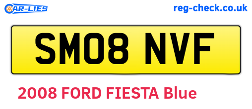 SM08NVF are the vehicle registration plates.