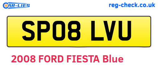 SP08LVU are the vehicle registration plates.