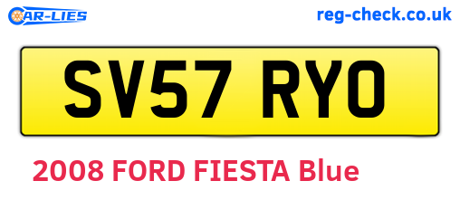 SV57RYO are the vehicle registration plates.