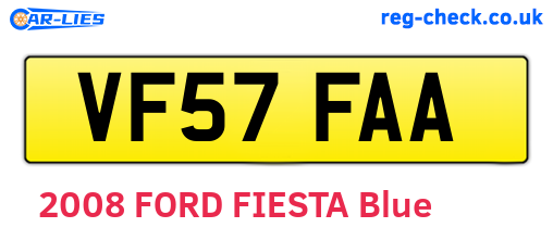 VF57FAA are the vehicle registration plates.