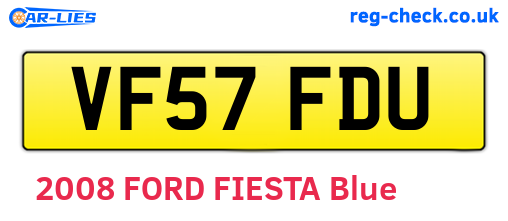VF57FDU are the vehicle registration plates.