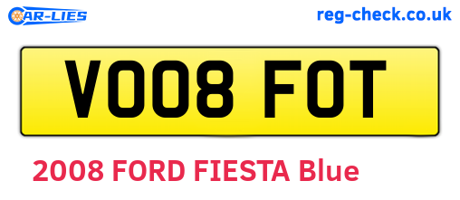 VO08FOT are the vehicle registration plates.