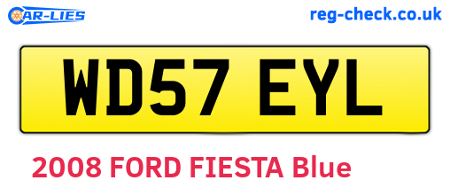 WD57EYL are the vehicle registration plates.