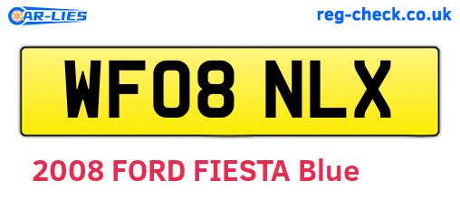 WF08NLX are the vehicle registration plates.