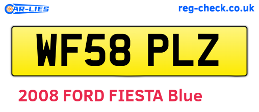 WF58PLZ are the vehicle registration plates.