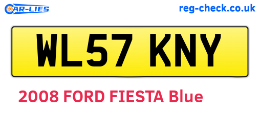 WL57KNY are the vehicle registration plates.