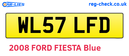 WL57LFD are the vehicle registration plates.