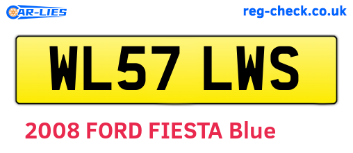 WL57LWS are the vehicle registration plates.