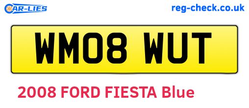 WM08WUT are the vehicle registration plates.