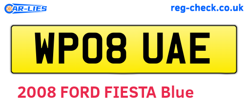 WP08UAE are the vehicle registration plates.