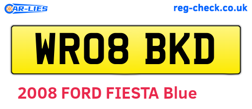 WR08BKD are the vehicle registration plates.
