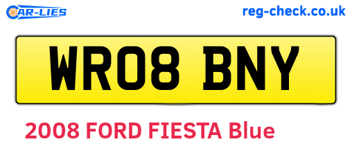 WR08BNY are the vehicle registration plates.