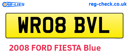 WR08BVL are the vehicle registration plates.