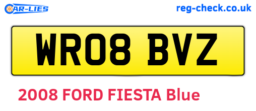 WR08BVZ are the vehicle registration plates.