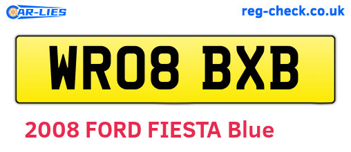 WR08BXB are the vehicle registration plates.