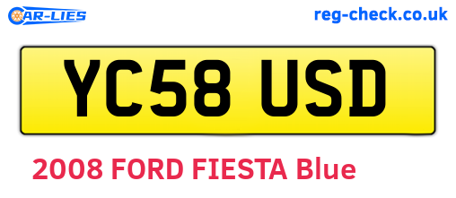 YC58USD are the vehicle registration plates.
