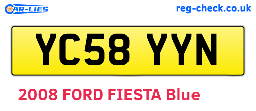 YC58YYN are the vehicle registration plates.