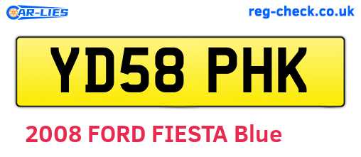 YD58PHK are the vehicle registration plates.