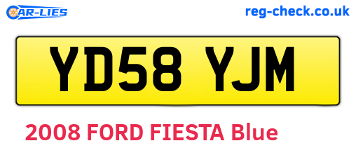YD58YJM are the vehicle registration plates.
