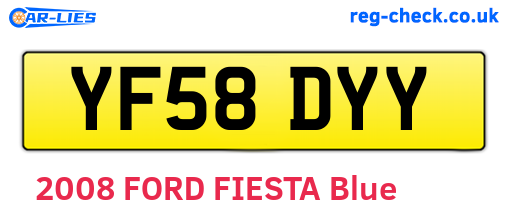 YF58DYY are the vehicle registration plates.