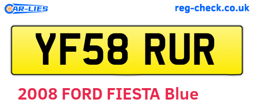 YF58RUR are the vehicle registration plates.