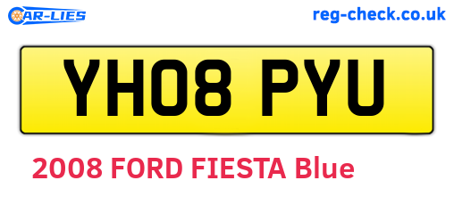 YH08PYU are the vehicle registration plates.