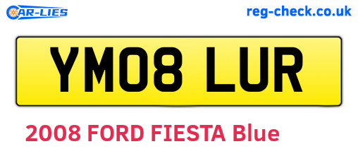 YM08LUR are the vehicle registration plates.